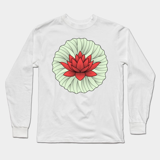 Lotus Long Sleeve T-Shirt by freshinkstain